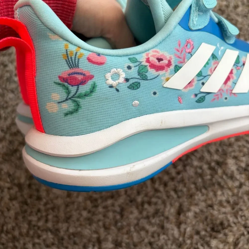 Adidas X Disney Snow White Fortarun Floral Print Sneakers Big Kid